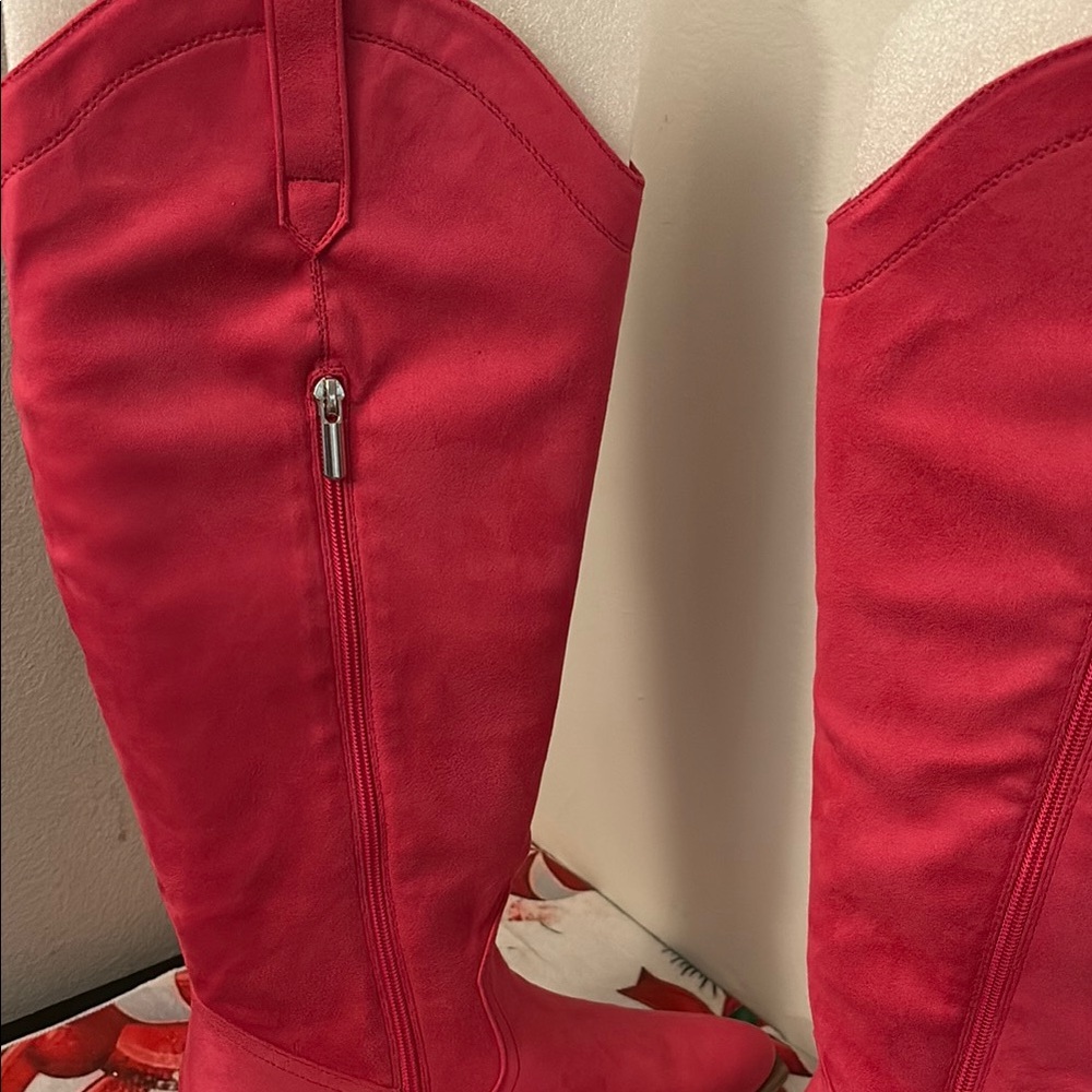 Vibrant Pink Tall Boots - Picture 7 of 13
